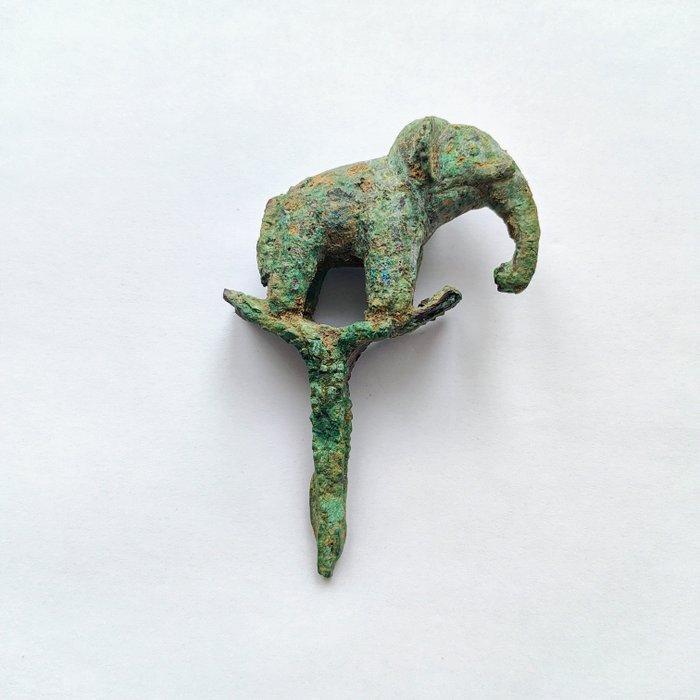 Oud-Khmer Brons Olifantvormige buitenaltaar-beeld decor, Antiek en Kunst, Antiek | Overige Antiek