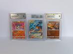 Pokémon - 3 Graded card - Charizard - GG - Various sets, Hobby & Loisirs créatifs