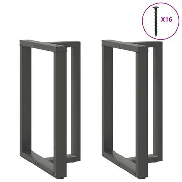 vidaXL Bartafelpoten 2 st T-vormig 60x35x(90-91) cm staal, Verzenden