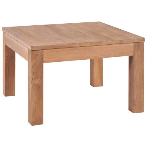 vidaXL Table basse Bois de teck et finition naturelle 60, Maison & Meubles, Tables | Tables de salon, Neuf, Envoi