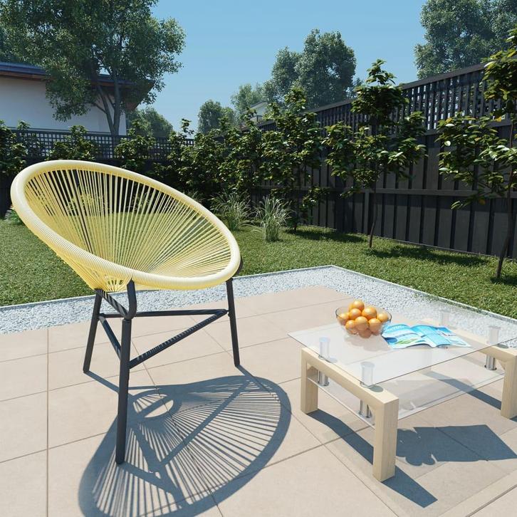 vidaXL Tuinstoel Acapulco poly rattan beige, Tuin en Terras, Tuinstoelen, Nieuw, Verzenden