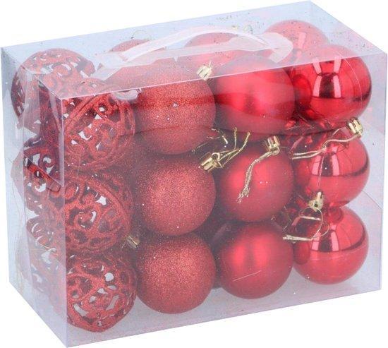2dekans | Christmas Gifst Kerstballen Set Rood - 24 Stuks, Diversen, Kerst, Ophalen of Verzenden