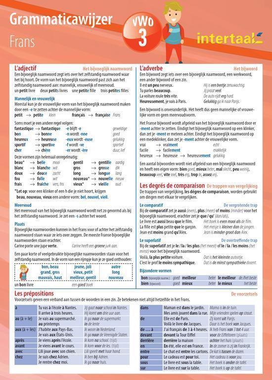 Grammaticawijzer Frans VWO 3 uitklapkaart 9789460308987, Boeken, Schoolboeken, Gelezen, Verzenden