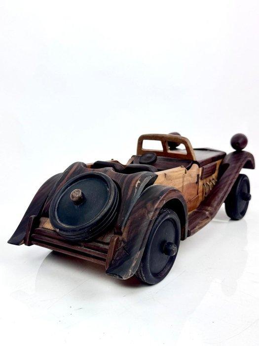 sculptuur, Cabriolet depoca in legno - 18 cm - Hout, Antiek en Kunst, Curiosa en Brocante