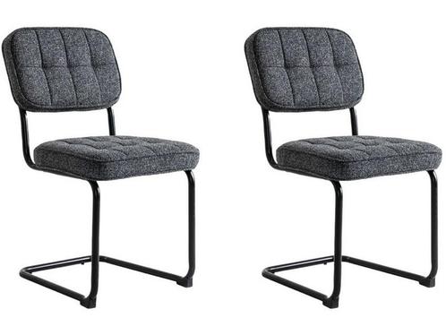 Eetkamerstoelen Flexa Antraciet Stof Set van 2, Huis en Inrichting, Woonaccessoires | Overige, Nieuw, Verzenden