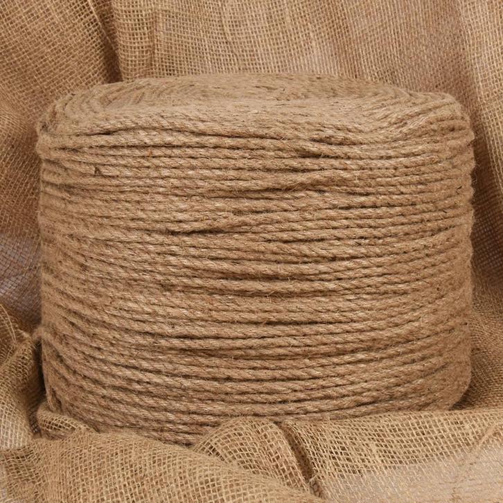 vidaXL Touw 100% jute 6 mm 500 m, Doe-het-zelf en Bouw, IJzerwaren en Bevestigingsmiddelen, Nieuw, Verzenden