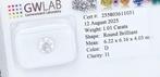 1 pcs Diamant (Natuurlijk) - 1.01 ct - Rond - D (kleurloos), Nieuw