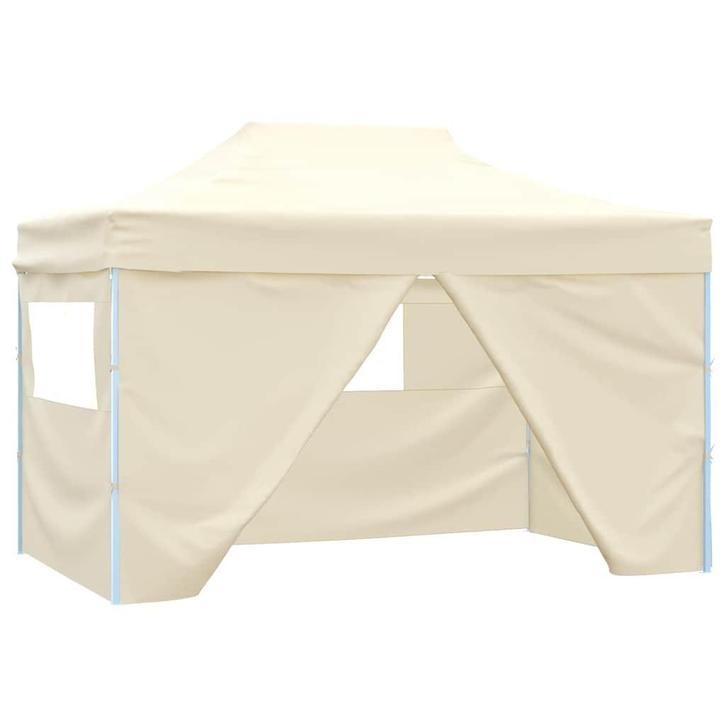 vidaXL Partytent met 4 zijwanden inklapbaar 3x4 m staal, Tuin en Terras, Partytenten, Nieuw, Verzenden
