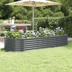 vidaXL Plantenbak 224x80x36 cm gepoedercoat staal, Verzenden, Nieuw