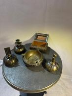 E.M - Bijzettafel (6) - Artdeco - hout - koper - metaal -, Antiek en Kunst