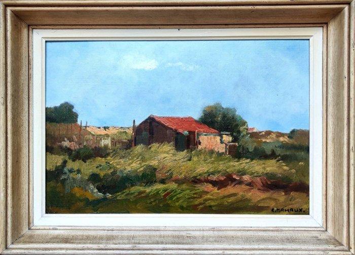 Eugène Mahaux (1874-1946) - Grange dans les Dunes, Antiek en Kunst, Kunst | Schilderijen | Klassiek