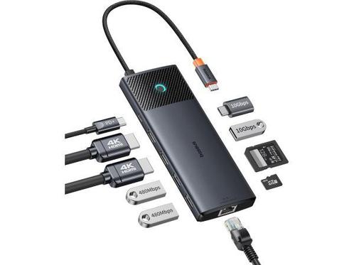 Veiling - Baseus 10-in-1 Dockingstation USB C 10 Gbps Tot 4K, Computers en Software, Dockingstations