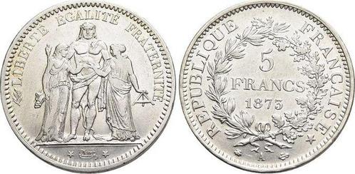 5 Francs 1873 A Frankreich 3 Republik 1870-1940, Postzegels en Munten, Munten | Europa | Niet-Euromunten, België, Verzenden