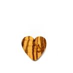 Kerstboomhanger hart plat gemaakt van olijfhout