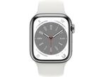 Apple Watch Series 8 - 4G - ECG - 45mm - Zilver, Verzenden, Zo goed als nieuw