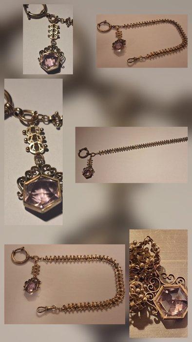 Antike 12,8 Gramm vergoldete Silber 800er Taschenuhrenkette, Handtassen en Accessoires, Horloges | Heren