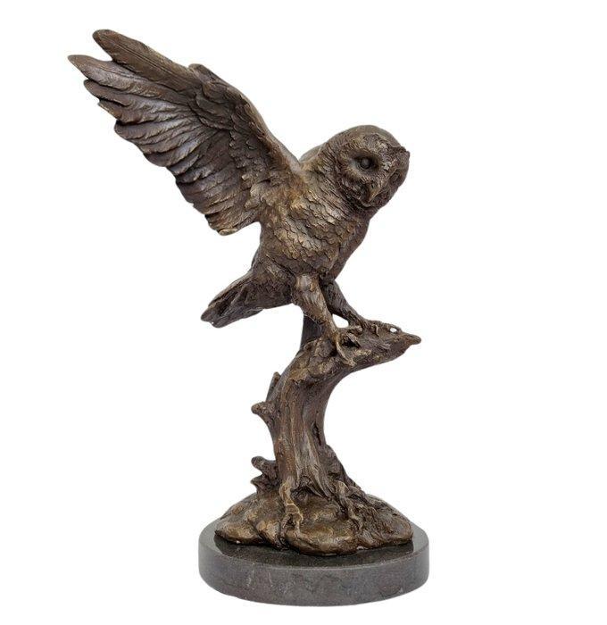 A flying owl - Beeldje - Brons, Antiek en Kunst, Curiosa en Brocante