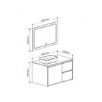 Florence Badmeubelset Birmingham 80cm Steen, Huis en Inrichting, Ophalen of Verzenden, Nieuw