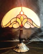 Tafellamp - Koper, Glas in lood - Tafellamp Tiffanystyle, Antiek en Kunst