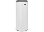 Brabantia Touch Bin Prullenbak - 30 liter - White, Verzenden, Zo goed als nieuw