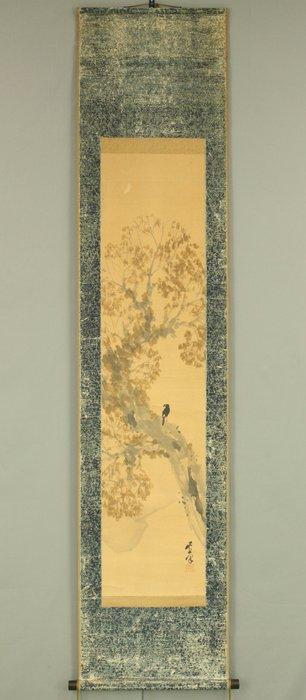 Crescent Moon and Crow Perched on Withered Tree - with, Antiek en Kunst, Antiek | Overige Antiek