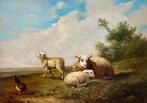 Auguste Bonheur (1824-1884) - Schapen in landschap, Antiek en Kunst