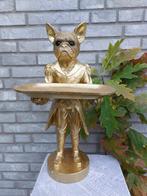 Beeld, french buldog as budhler with plateau - 50 cm -