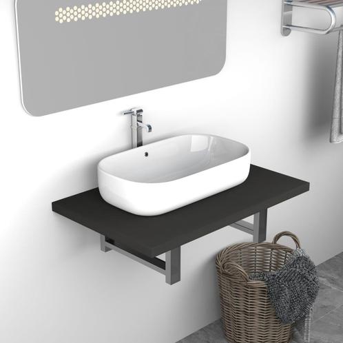 vidaXL Badkamermeubel 60x40x16,3 cm grijs, Huis en Inrichting, Badkamer | Badkamermeubels, Nieuw, Verzenden