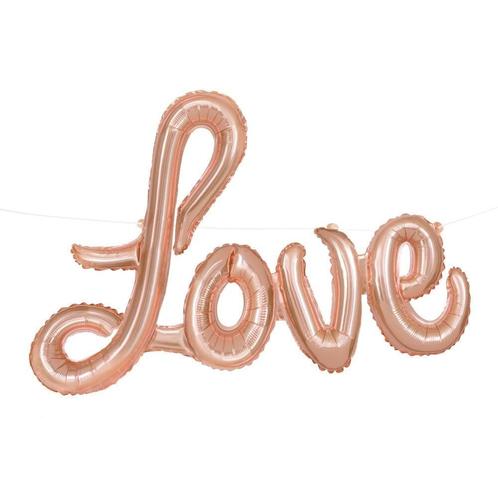 Folie Ballon Love Rose Goud Leeg 2,74m, Hobby & Loisirs créatifs, Articles de fête, Envoi