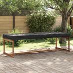 vidaXL Tafel Dekking Effen Zwart 102 x 202 x 15 cm Stof, Tuin en Terras, Verzenden, Nieuw
