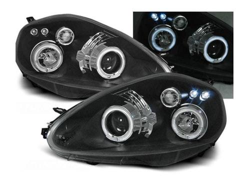Angel Eyes koplamp units Black geschikt voor Fiat Grande, Autos : Pièces & Accessoires, Éclairage, Envoi