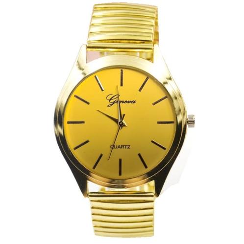 Fako® - Horloge - Rekband - Geneva - Ø 40mm - Goudkleurig, Handtassen en Accessoires, Horloges | Dames, Verzenden