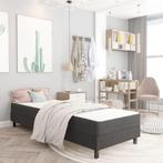 vidaXL Boxspring stof donkergrijs 100x200 cm, Huis en Inrichting, Slaapkamer | Bedden, Verzenden, Nieuw