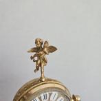 Klok - Messing, Porselein - 1920-1930 - Alarm, Antiek en Kunst, Curiosa en Brocante