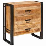 vidaXL Dressoir met lade Bruin 66 x 33 x 70 cm massief, Verzenden, Nieuw