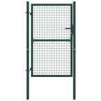 vidaXL Portail de clôture acier 100x150 cm vert, Jardin & Terrasse, Portes de jardin, Neuf, Verzenden