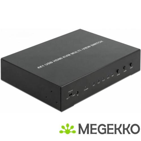 Delock 11488 KVM 4 in 1 multiview-schakelaar 4 x HDMI met, Informatique & Logiciels, Cartes vidéo, Envoi
