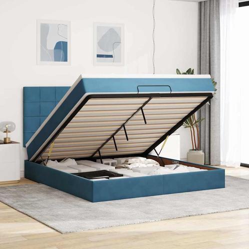 vidaXL Ottoman bed met matrassen en LEDs 160x200cm fluweel, Huis en Inrichting, Slaapkamer | Bedden, Nieuw, Verzenden
