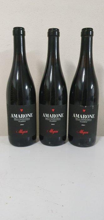 2003 Allegrini - Amarone della Valpolicella DOCG - 3 Flessen, Verzamelen, Wijnen