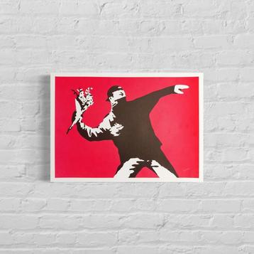 Genummerde Editie BANKSY Love Is In The Air beschikbaar voor biedingen