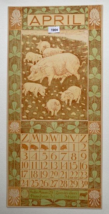 Van Hoytema - Kalenderbladen 1904-1911, Antiek en Kunst, Kunst | Designobjecten