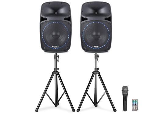 Bloemlezing Parelachtig Geweldig ② Ibiza Sound PKG12A-SET actieve PA bluetooth speakerset met — Enceintes —  2ememain