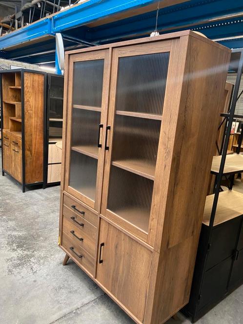 Michigan buffetkast, tobacco, Huis en Inrichting, Kasten | Buffetkasten, Nieuw, Glas, Metaal, Overige materialen
