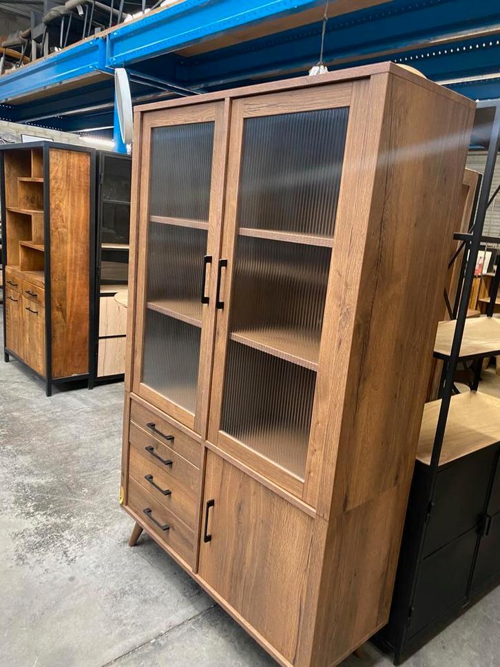 Michigan buffetkast, tobacco, Huis en Inrichting, Kasten | Buffetkasten, Nieuw, Glas, Metaal, Overige materialen