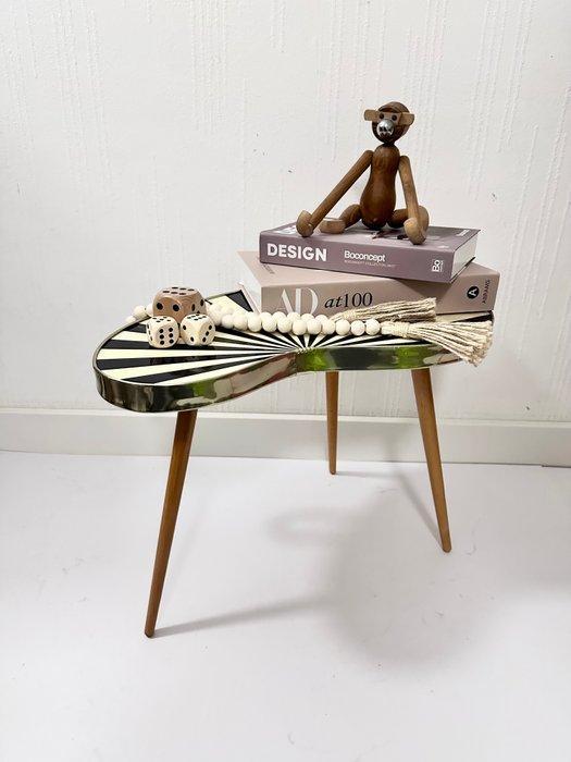 Bijzettafel - laminaat, Hout, Messing - Er is geen tekst, Antiquités & Art, Art | Objets design