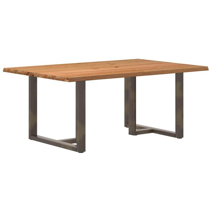 vidaXL Eettafel met natuurlijke rand 180x120x74 cm massief, Huis en Inrichting, Tafels | Eettafels, Nieuw, Verzenden