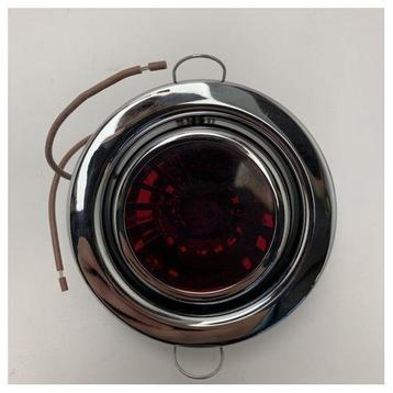 Bieden: Cantalupi Chrome Brass Spotlight with Red Glass - 1, Ophalen of Verzenden