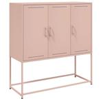 Hoge Kast Roze Staal 100cm | Retour Deal | -55%, Huis en Inrichting, Verzenden, Nieuw