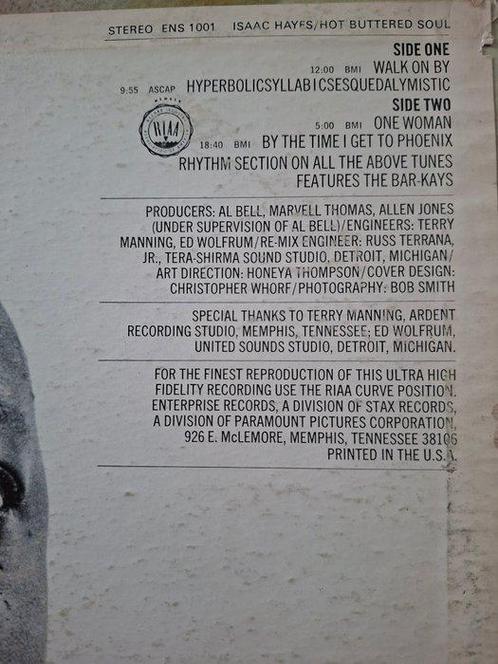 Isaac Hayes - Hot Buttered Soul (RARE USA first 1969, Cd's en Dvd's, Vinyl Singles