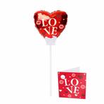 Hartjes Ballon Love Mini 15cm met Kaartje, Verzenden, Nieuw